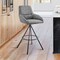 Armen Living Odessa 30" Bar Height Bar Stool in Charcoal Fabric and Black Finish LCODBACH30 - alternate 7